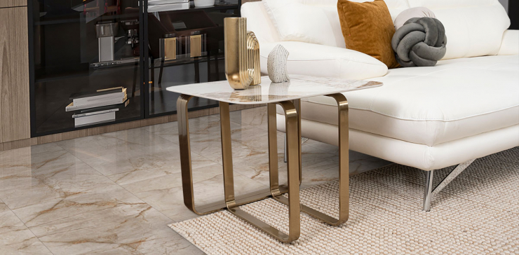 Mesa Lateral Cuadrada Fall Dorado
