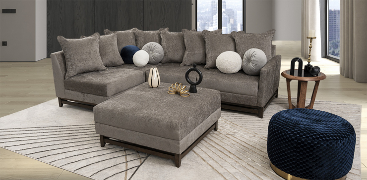 Sala Modular Izquierda Adelei Charcoal 