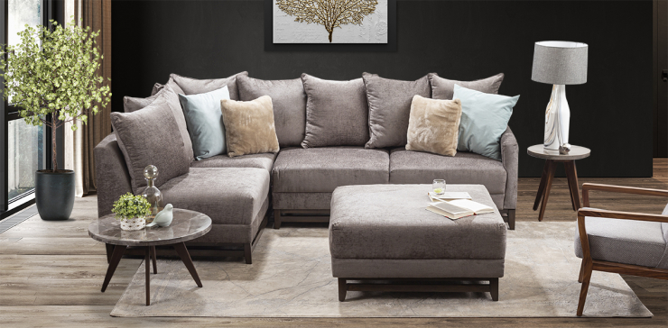 Sala Modular Izquierda Adelei Charcoal 