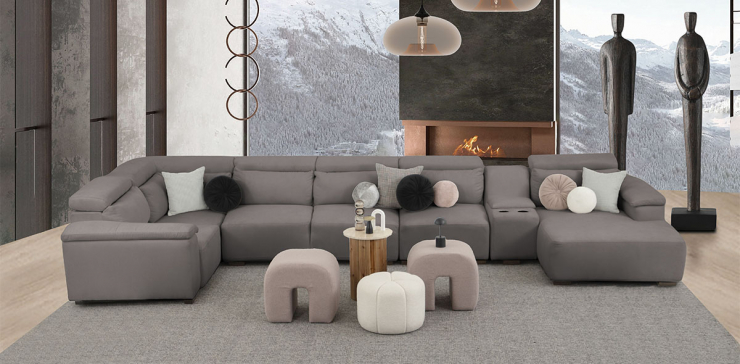 Sala Cloe CL Gris 6 Piezas
