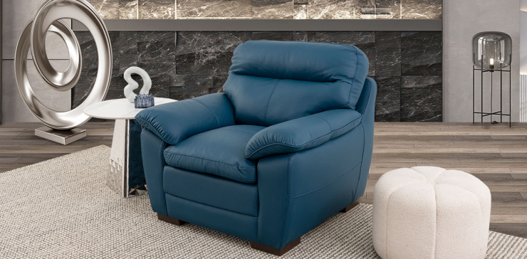 Sillón Piel Match Angels Azul  (Boal)