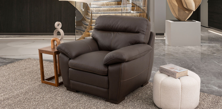 Sillón Piel Match Angels Chocolate  (Boal)