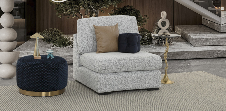Sillón Sin Brazo Creta Plus Moka