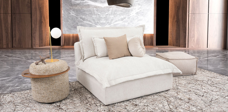 Sillón Sin Brazo Mariel Beige