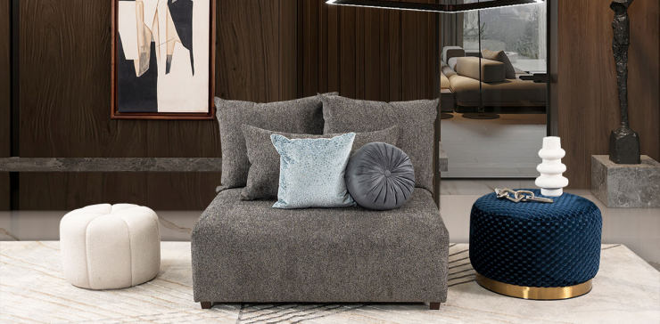 Sillón Sin Brazos Molarin CL Gris Oscuro