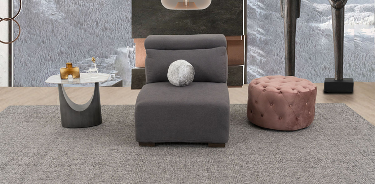 Sillón Sin Brazos Cloe CL Gris