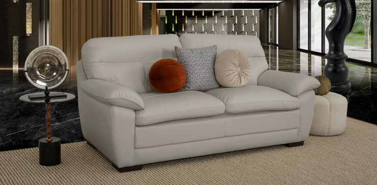 Sofá 3 Plazas Piel Match Angels Gris (Boal)